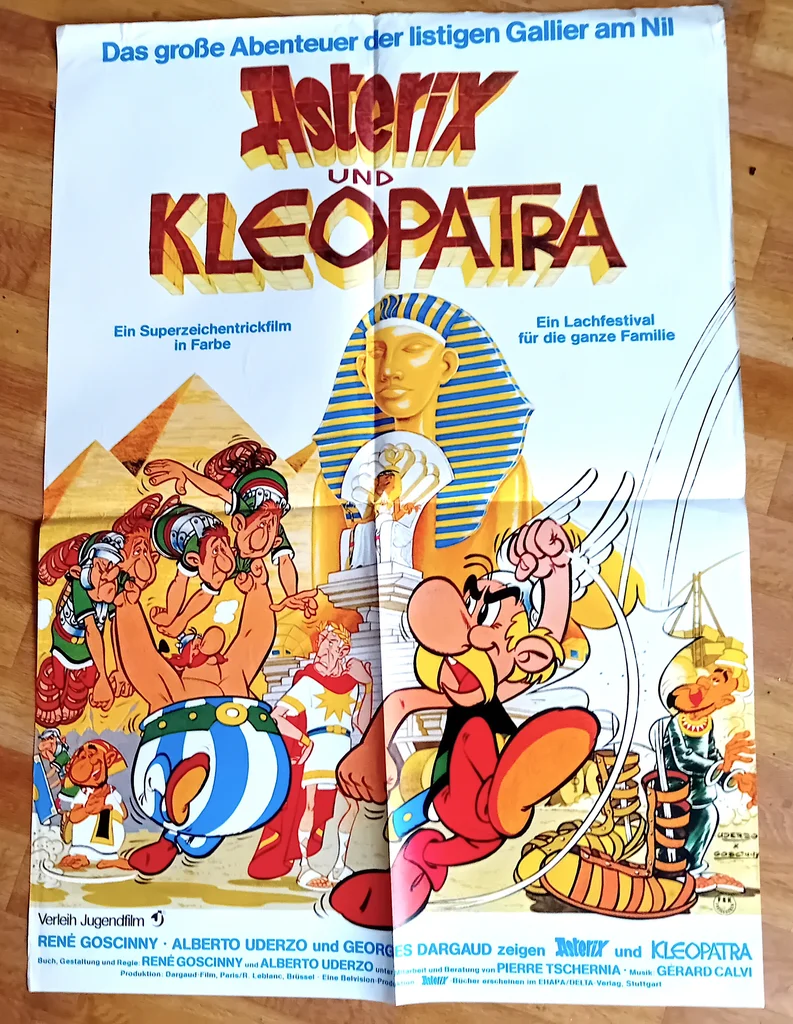 Affiche ciné allemande Asterix et Cléopâtre 60/80 1968 Goscinny Uderzo
